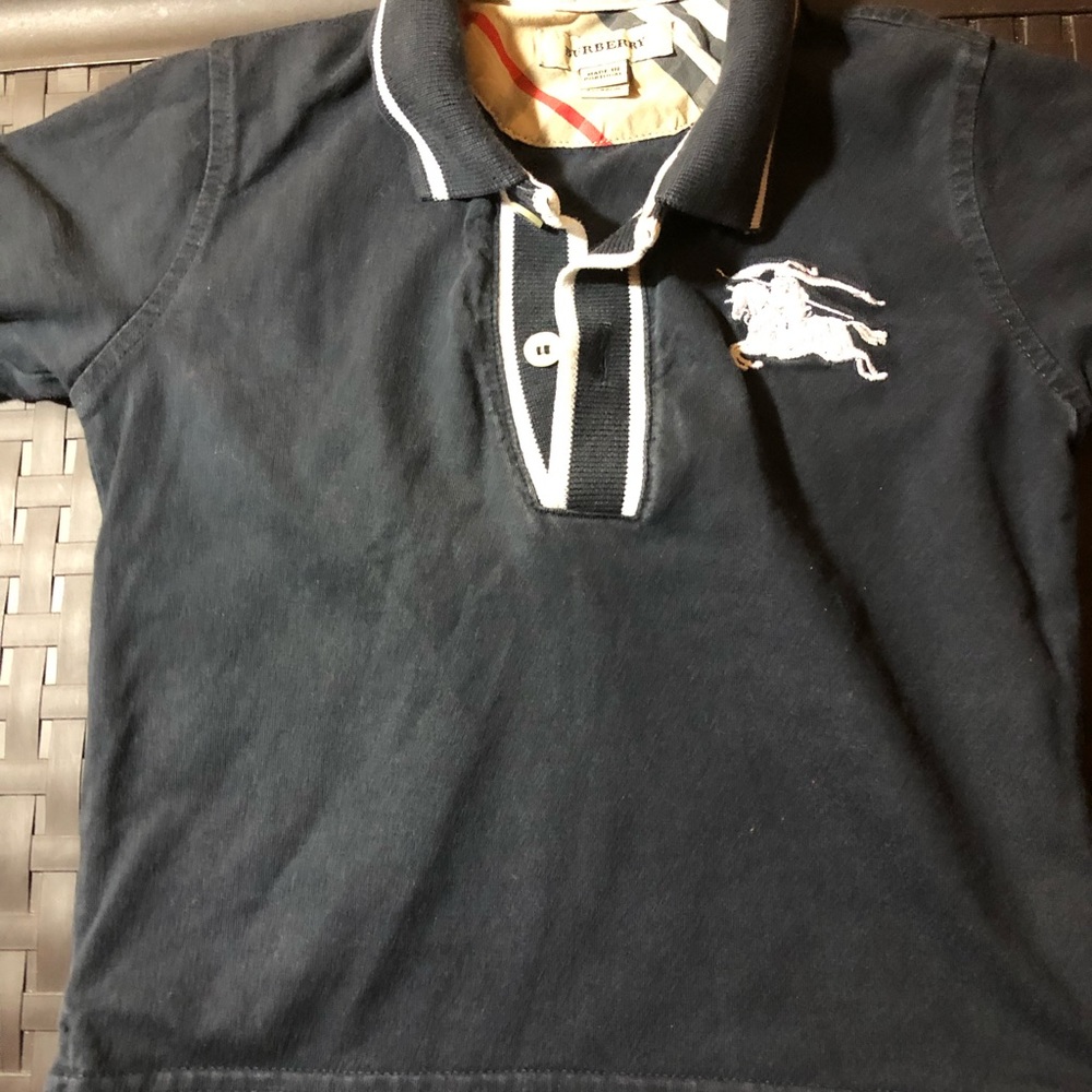Dark blue toddler Burberry shirt